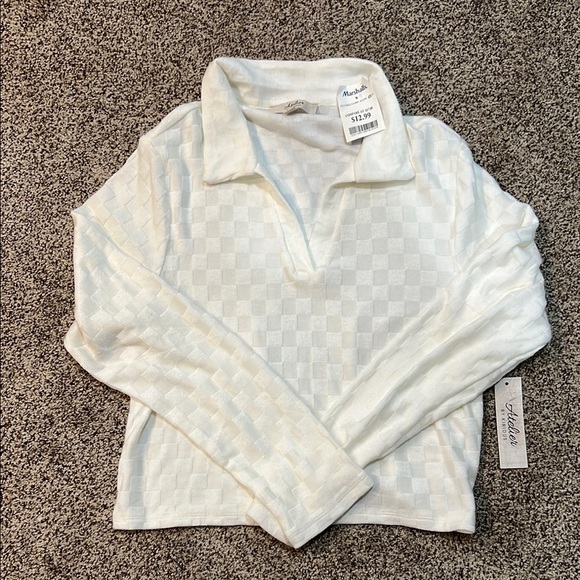 Madewell Sweaters - Collared Women's White Sweater